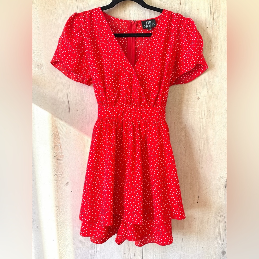 Red Polka Dot Mini Dress - Cute & Flirty